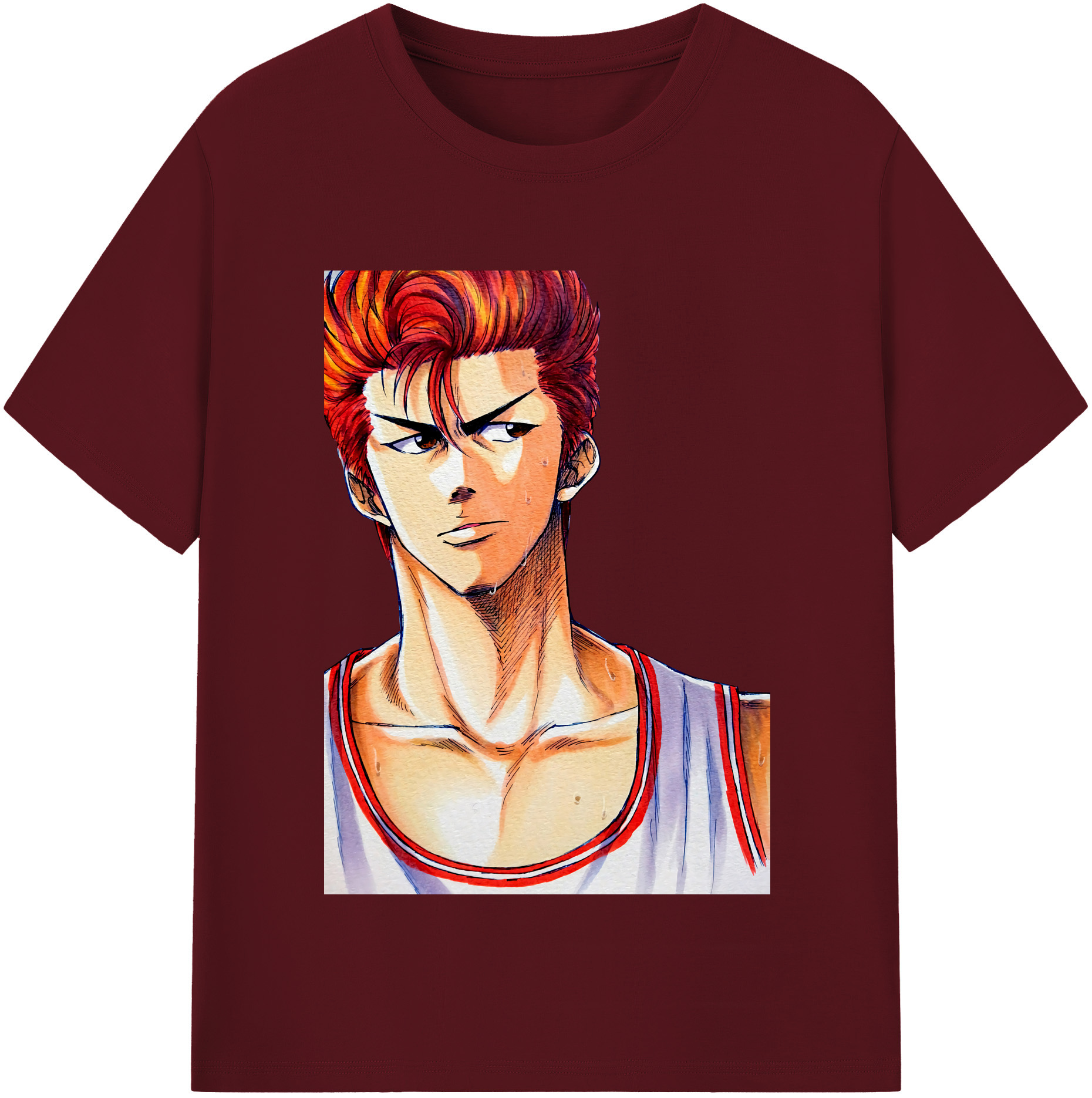 SLAM DUNK／スラムダンク 綿100％半袖Tシャツ（フロントプリント）